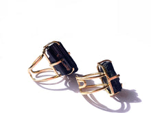 Load image into Gallery viewer, Black Tourmaline (gold)
