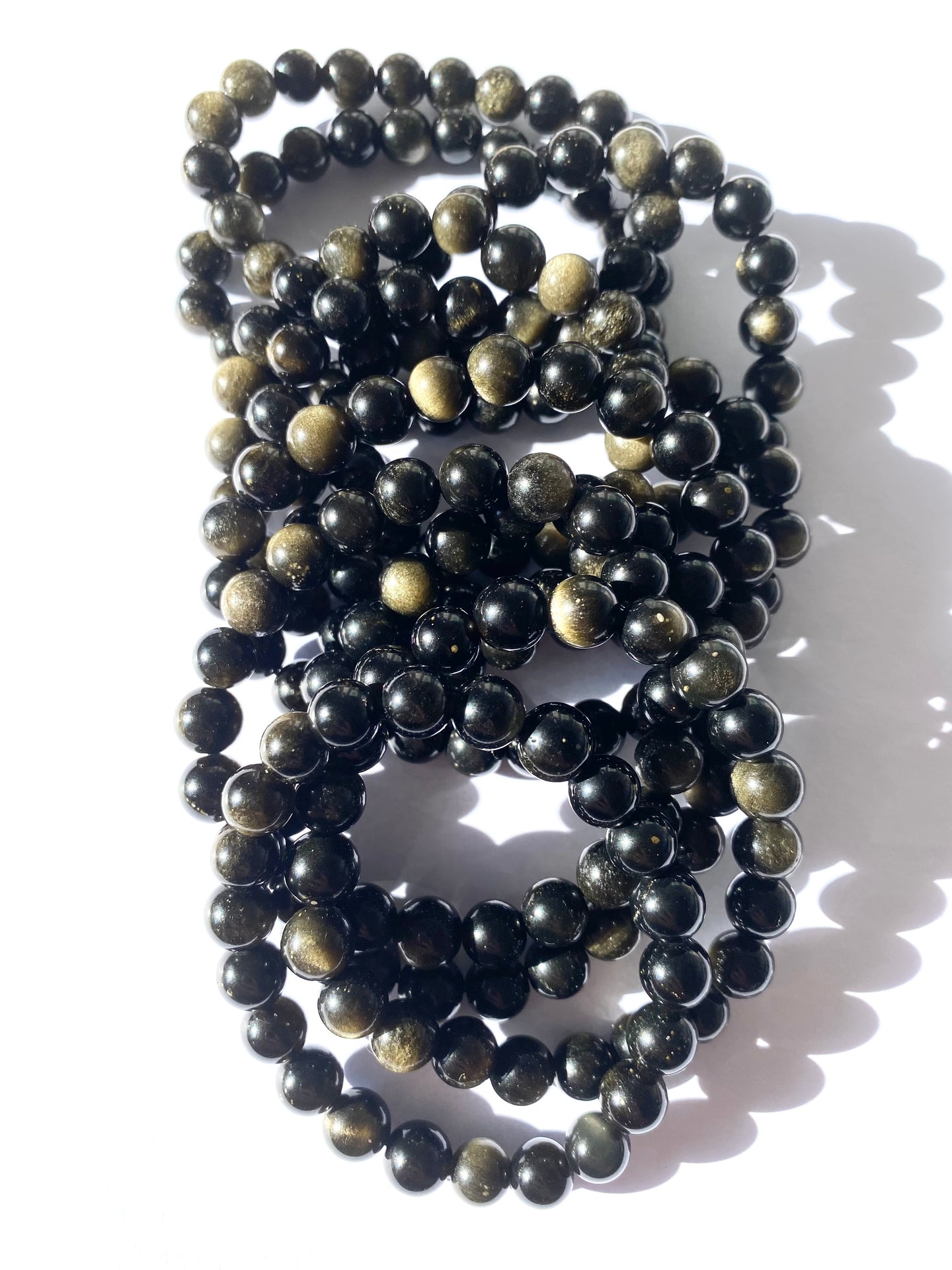 Golden Sheen Obsidian Bracelet