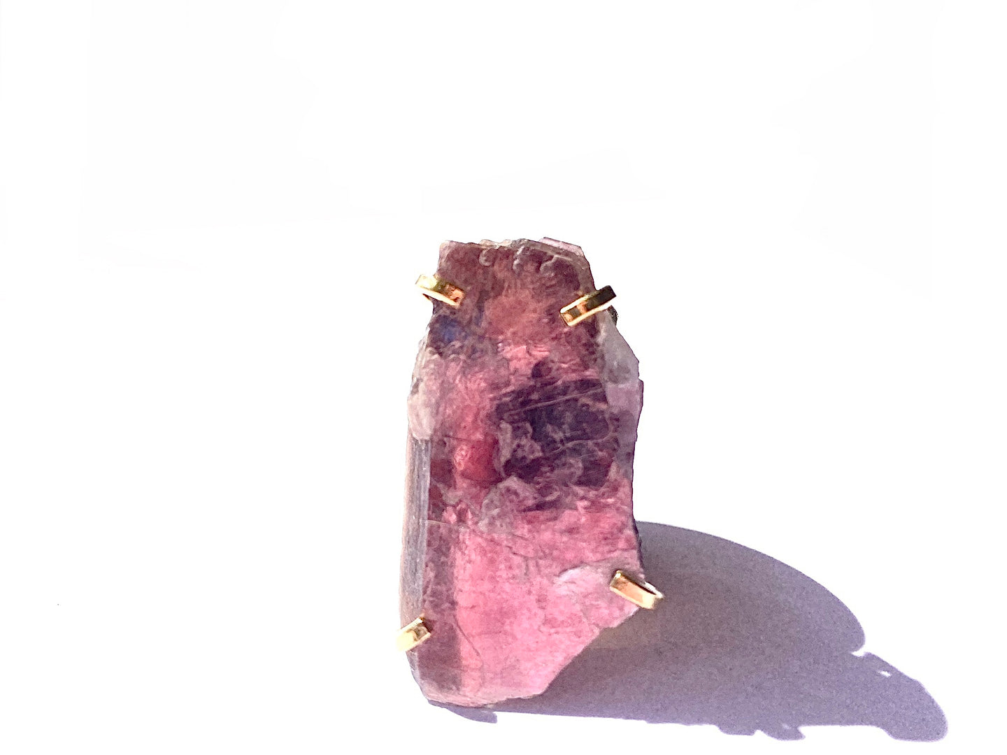 Lepidolite ring  (gold cuff)